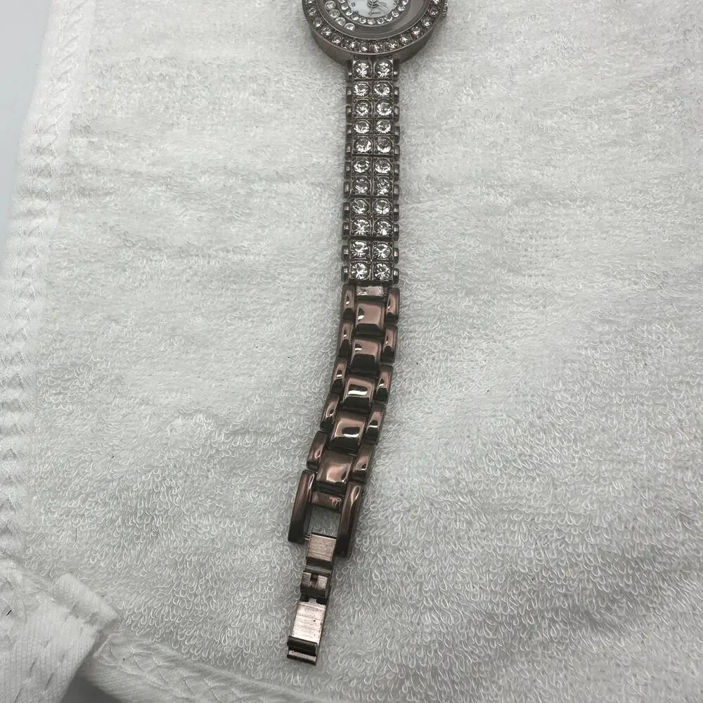 Amparo SW-1302 Women’s Crystal Bracelet Watch Plum Tone Quartz